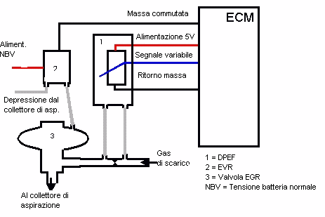 Emissioni - diagramma circuiti EGR Ford
